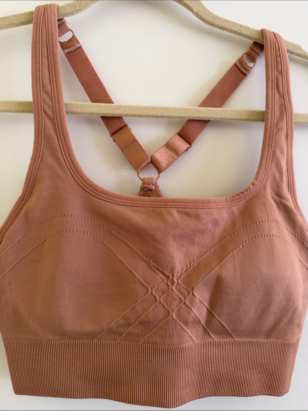Fabletics Dusty Rose Seamless Low-Impact Sports Bra